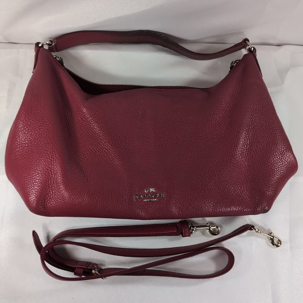 Coach F36628 East West Celeste Leather Purse Red Shoulder Bag Crossbody Gold S22